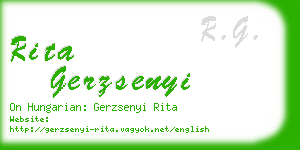 rita gerzsenyi business card